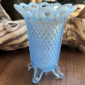 Vintage IMPERIAL GLASS KATY VASE  MOONBEAM PATTERN - flaw